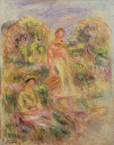 Landschap met twee vrouwen, 1919 door Pierre Auguste Renoir